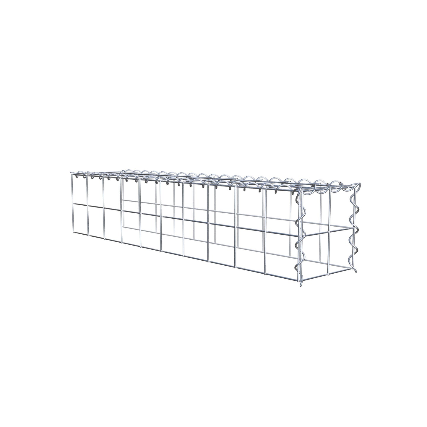 Påväxt gabion typ 4 100 cm x 20 cm x 20 cm (L x H x D), maskstorlek 10 cm x 10 cm, spiral