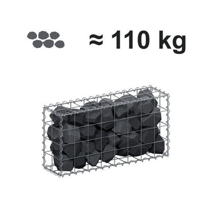 Gabion 80 cm x 40 cm x 20 cm (L x H x D), maskstorlek 10 cm x 10 cm, spiral
