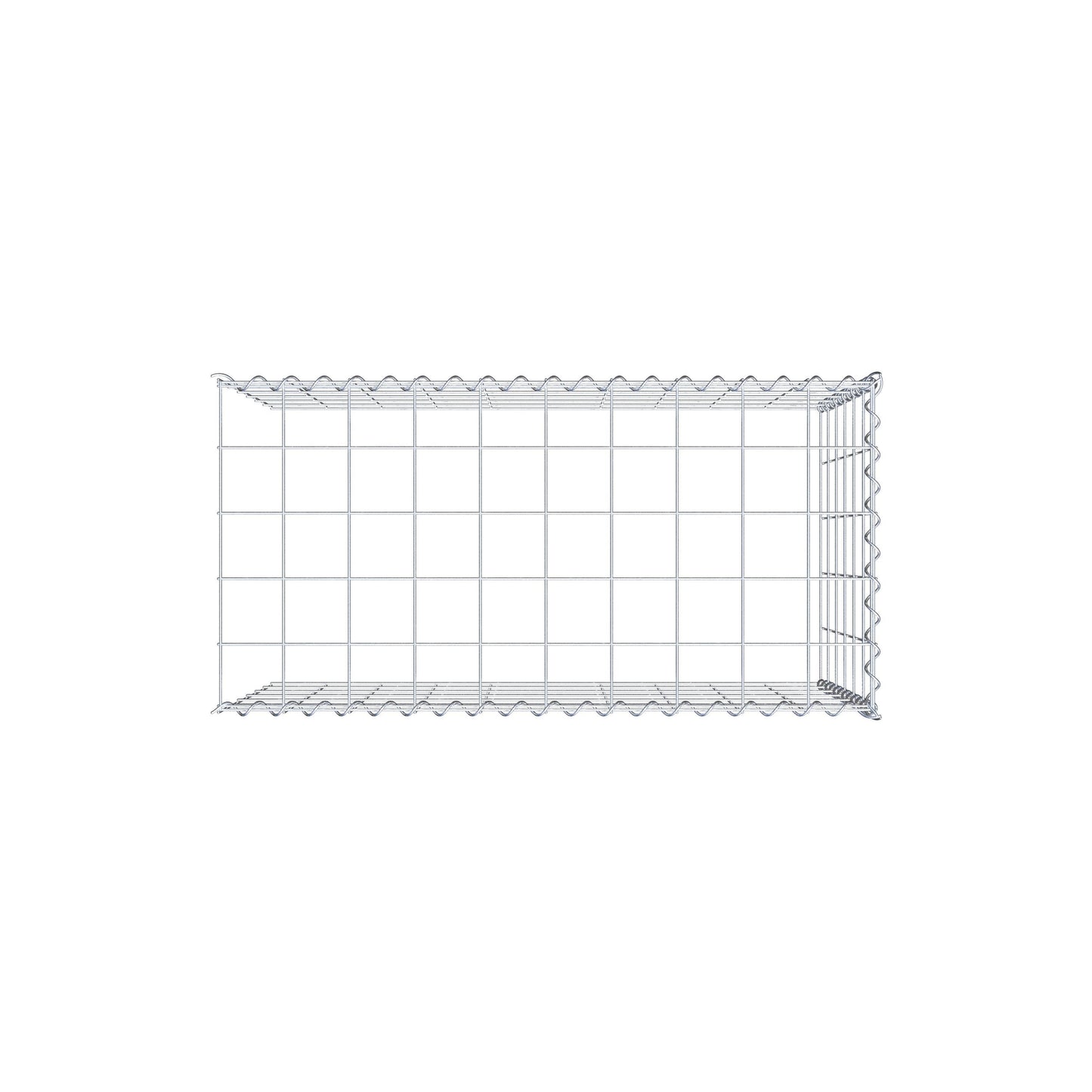 Gabbione aggiuntivo tipo 4 100 cm x 60 cm x 50 cm (L x A x P), maglia 10 cm x 10 cm, spirale