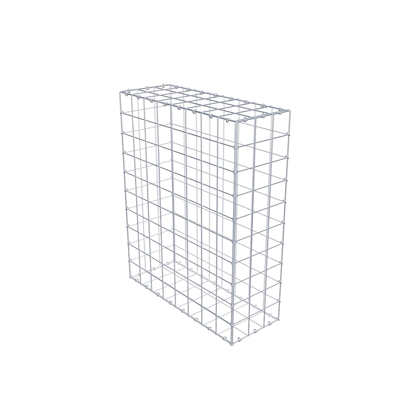 Gabbione 100 cm x 80 cm x 30 cm (L x H x P), maglia 10 cm x 10 cm, anello a C