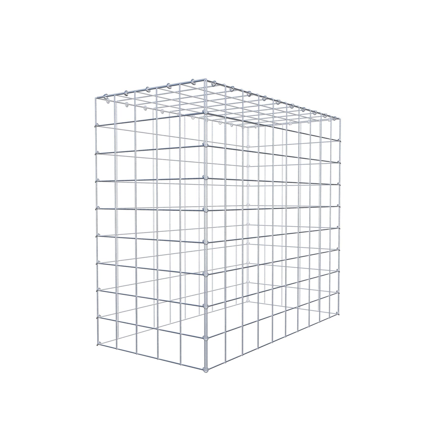 Mounted gabion type 3 100 cm x 90 cm x 50 cm (L x H x D), mesh size 10 cm x 10 cm, C-ring