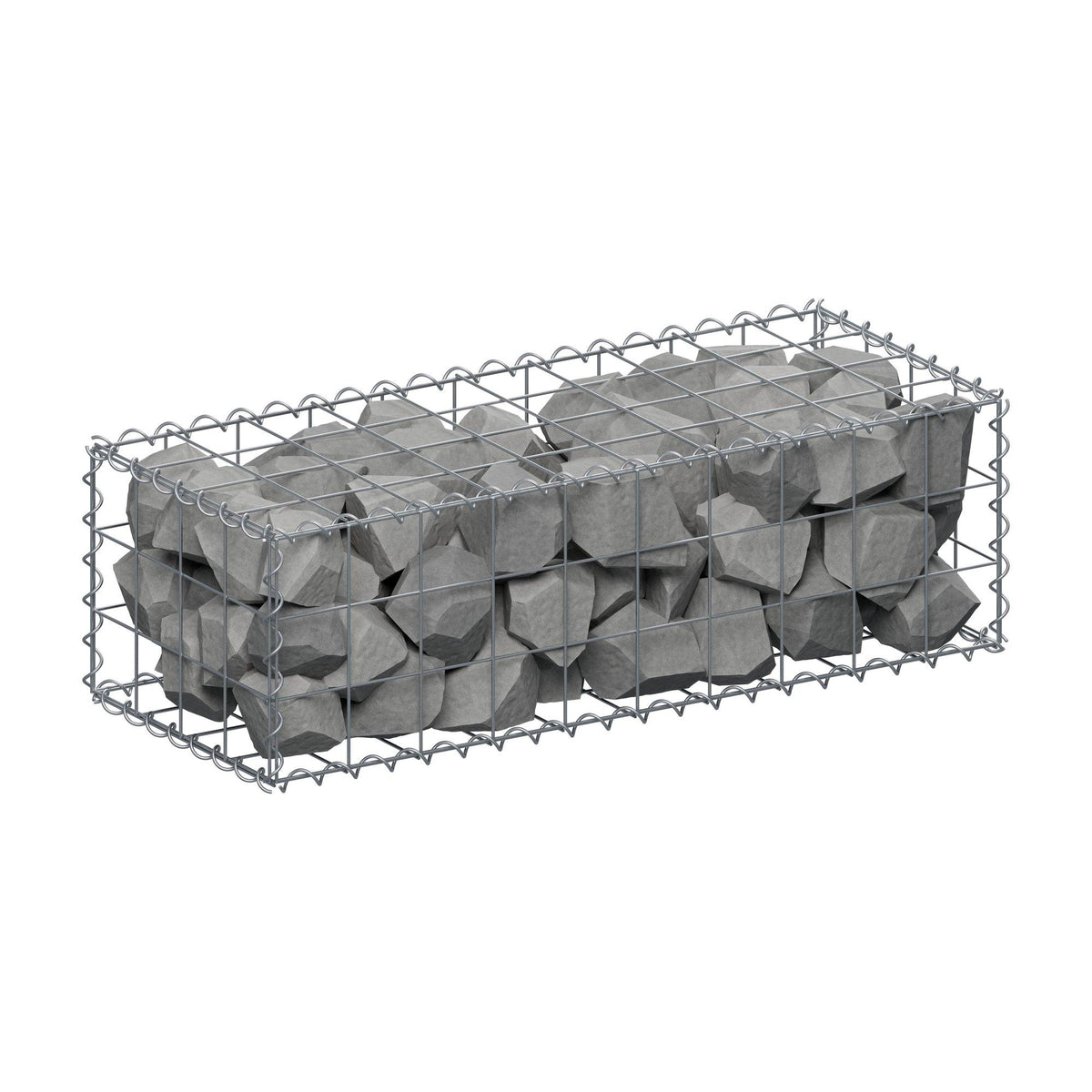 Gabion 100 cm x 30 cm x 40 cm (L x H x D), maskestørrelse 10 cm x 10 cm, spiral