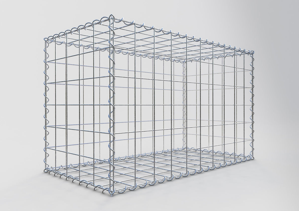 Gabione 100 cm x 60 cm x 50 cm (L x H x T), Maschenweite 10 cm x 10 cm, Spirale