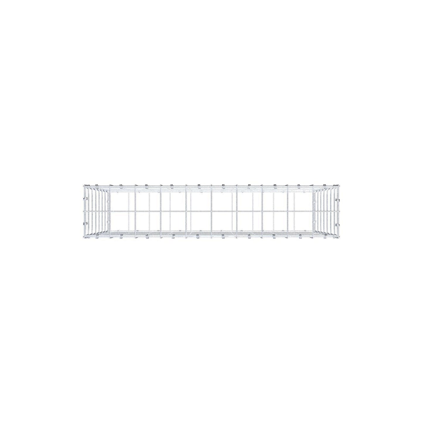 Gabion 100 cm x 70 cm x 20 cm (L x H x D), maskestørrelse 10 x 10 cm, spiralring