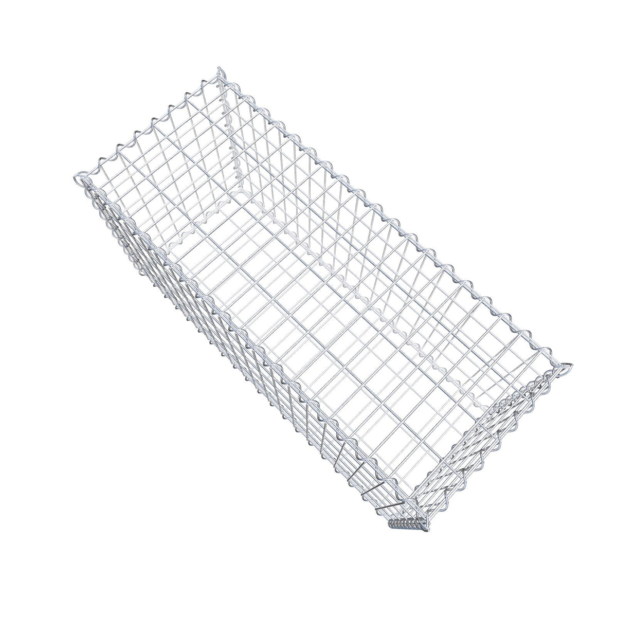 Gabbione 100 cm x 50 cm x 40 cm (L x H x P), maglia 5 cm x 10 cm, spirale