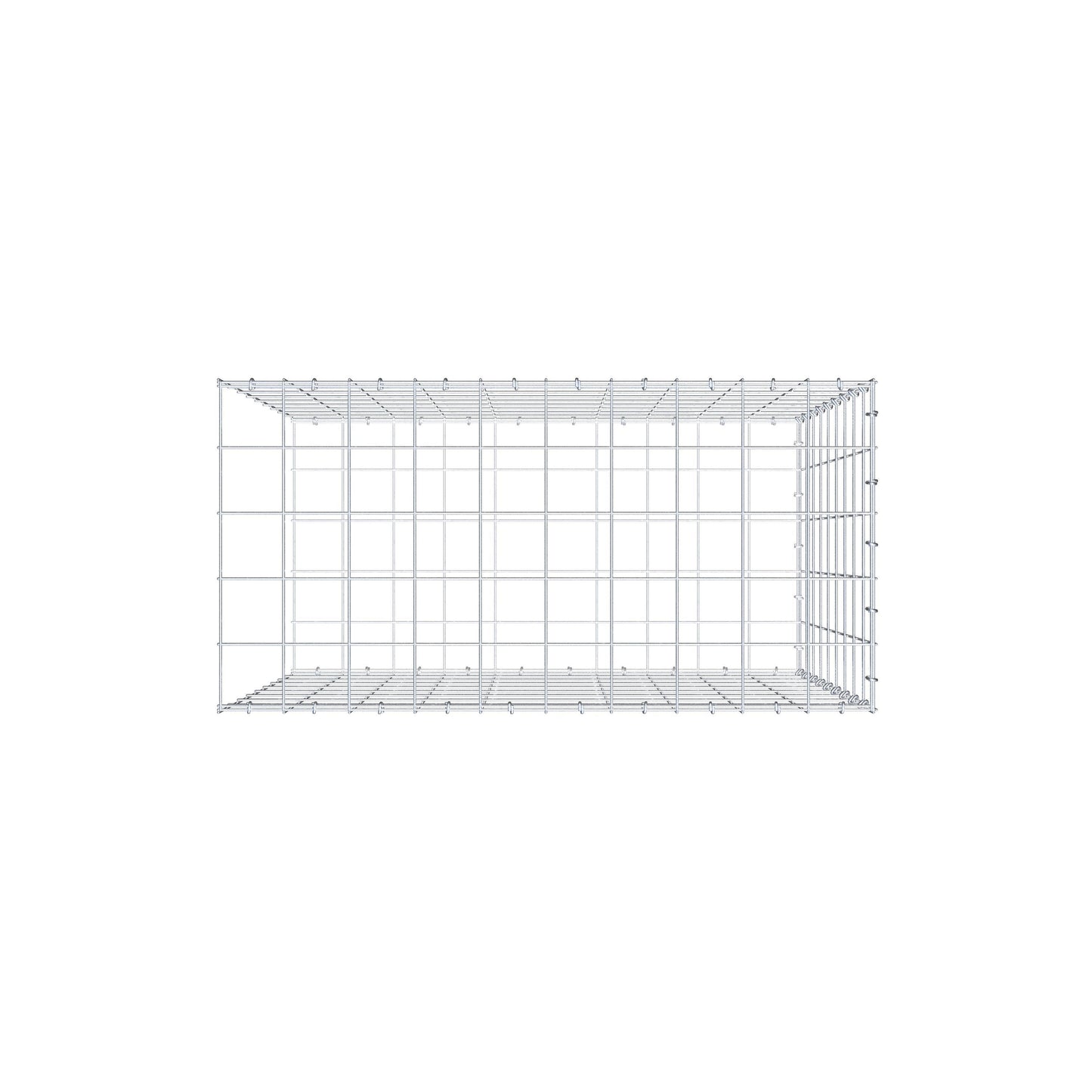 Fourche rapportée type 2 100 cm x 90 cm x 50 cm (L x H x P), mailles 10 cm x 10 cm, anneau en C