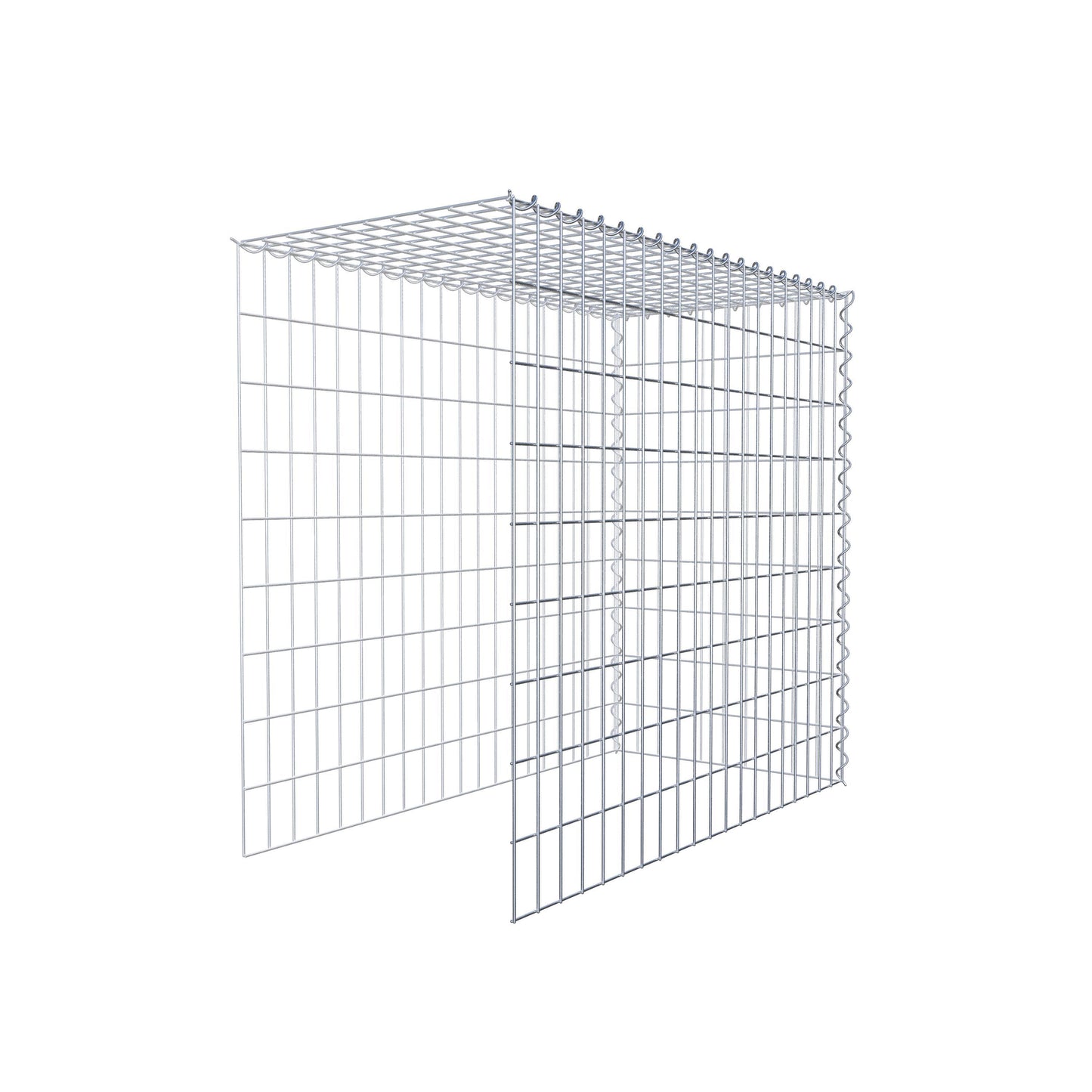 Opvokset gabion type 4 100 cm x 90 cm x 50 cm (L x H x D), maskestørrelse 5 cm x 10 cm, spiral
