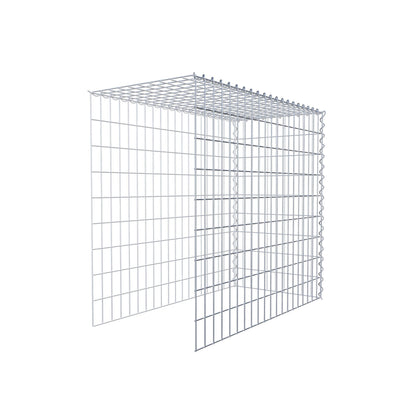 Opvokset gabion type 4 100 cm x 90 cm x 50 cm (L x H x D), maskestørrelse 5 cm x 10 cm, spiral