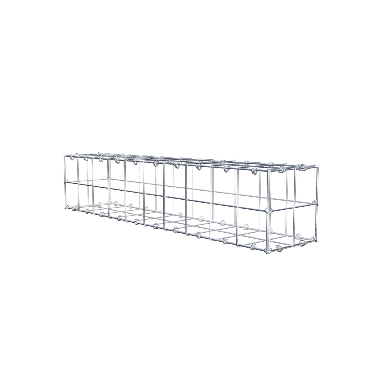 Gabion 100 cm x 20 cm x 20 cm (L x H x D), maskstorlek 10 cm x 10 cm, C-ring