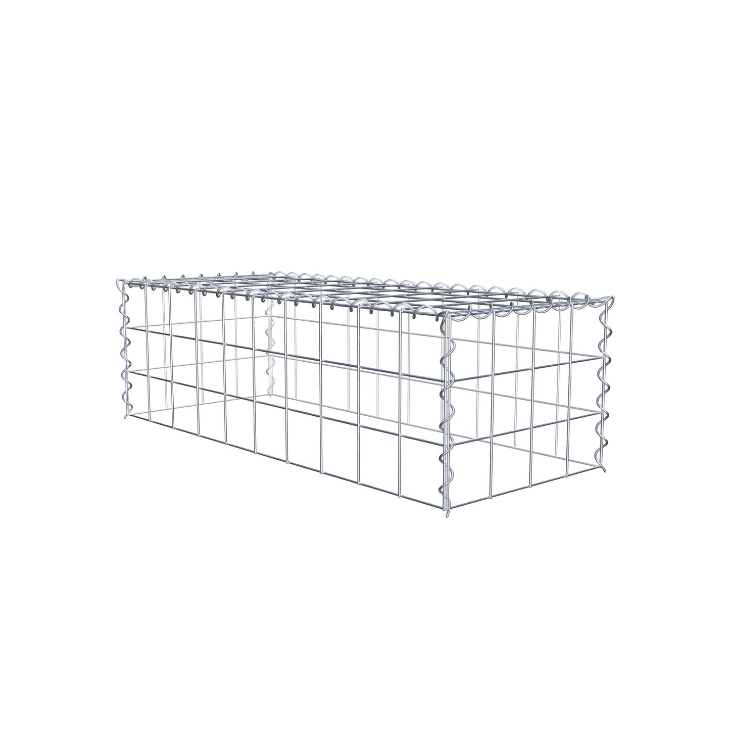 Extra gabion typ 3 100 cm x 30 cm x 40 cm (L x H x D), maskstorlek 10 cm x 10 cm, spiral