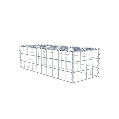 Extra gabion typ 3 100 cm x 30 cm x 40 cm (L x H x D), maskstorlek 10 cm x 10 cm, spiral