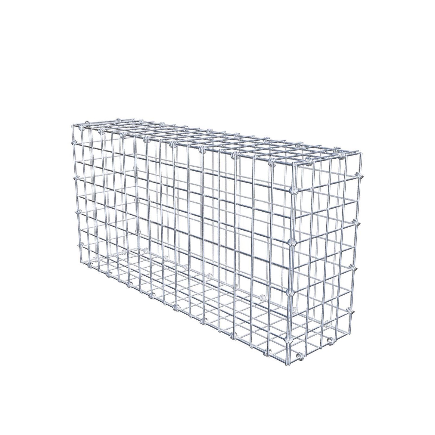 Gabione 80 cm x 40 cm x 20 cm (L x H x T), Maschenweite 5 x 5 cm, Spiralring