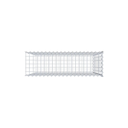 Aangegroeide schanskorf type 2 100 cm x 100 cm x 30 cm (L x H x D), maaswijdte 5 cm x 10 cm, spiraal
