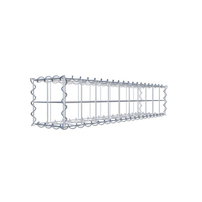 Gabion 100 cm x 20 cm x 20 cm (L x H x P), mailles 10 cm x 10 cm, spirale