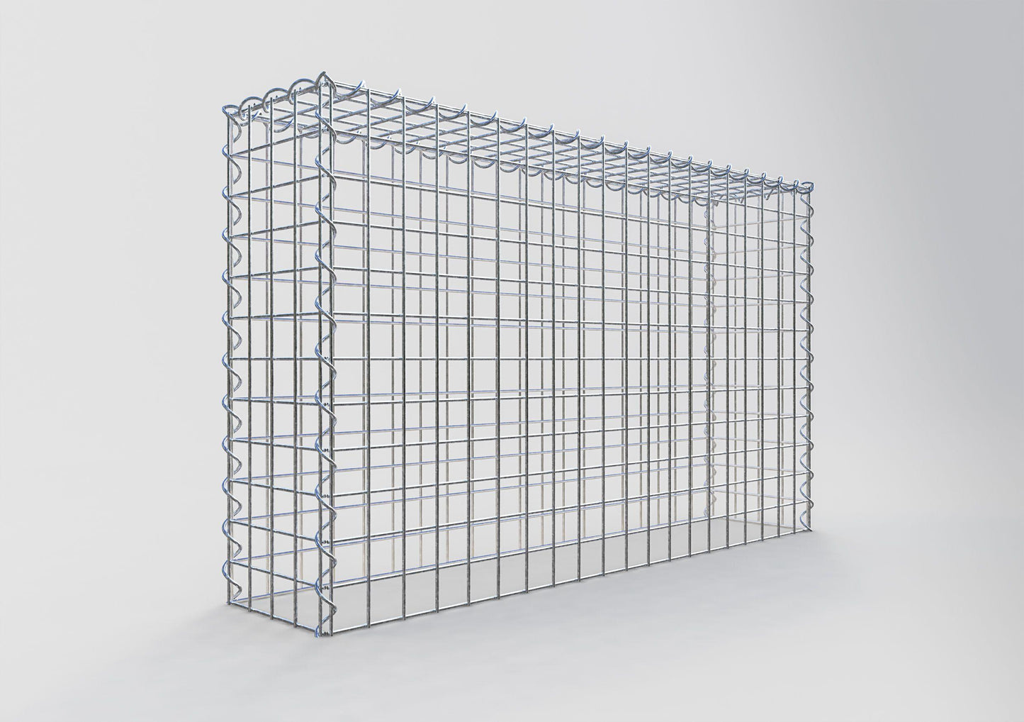 Opvokset gabion type 3 100 cm x 60 cm x 20 cm (L x H x D), maskestørrelse 5 cm x 5 cm, spiral