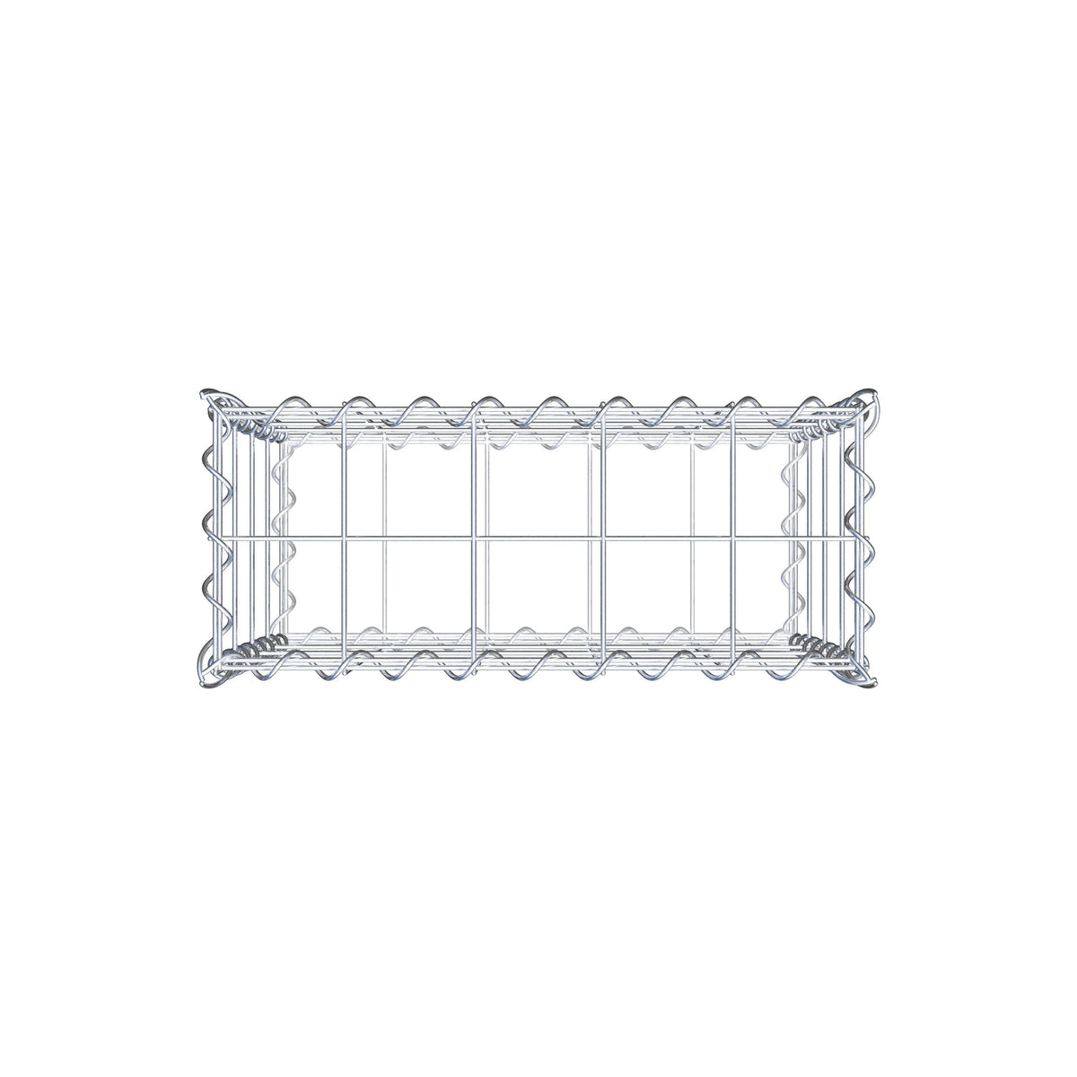 Gabion 50 cm x 40 cm x 20 cm (L x H x D), maskstorlek 10 cm x 10 cm, spiral