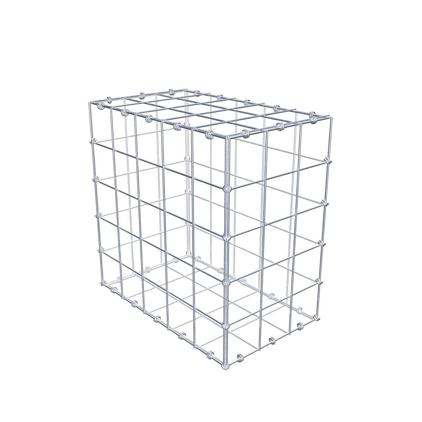 Gabion 50 cm x 50 cm x 30 cm (L x H x D), maskestørrelse 10 x 10 cm, spiralring