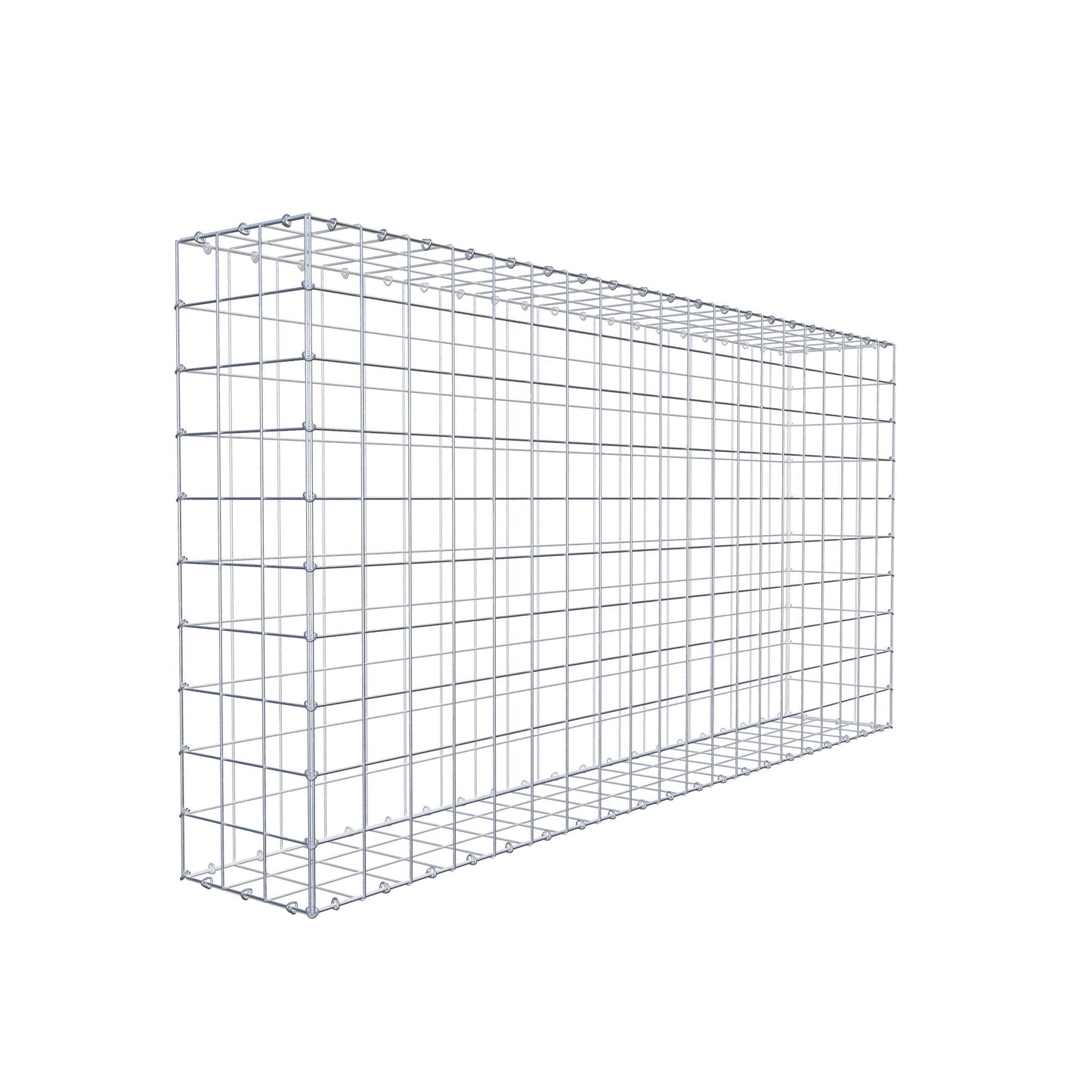 Gabbione 200 cm x 100 cm x 30 cm (L x H x P), maglia 10 cm x 10 cm, anello a C