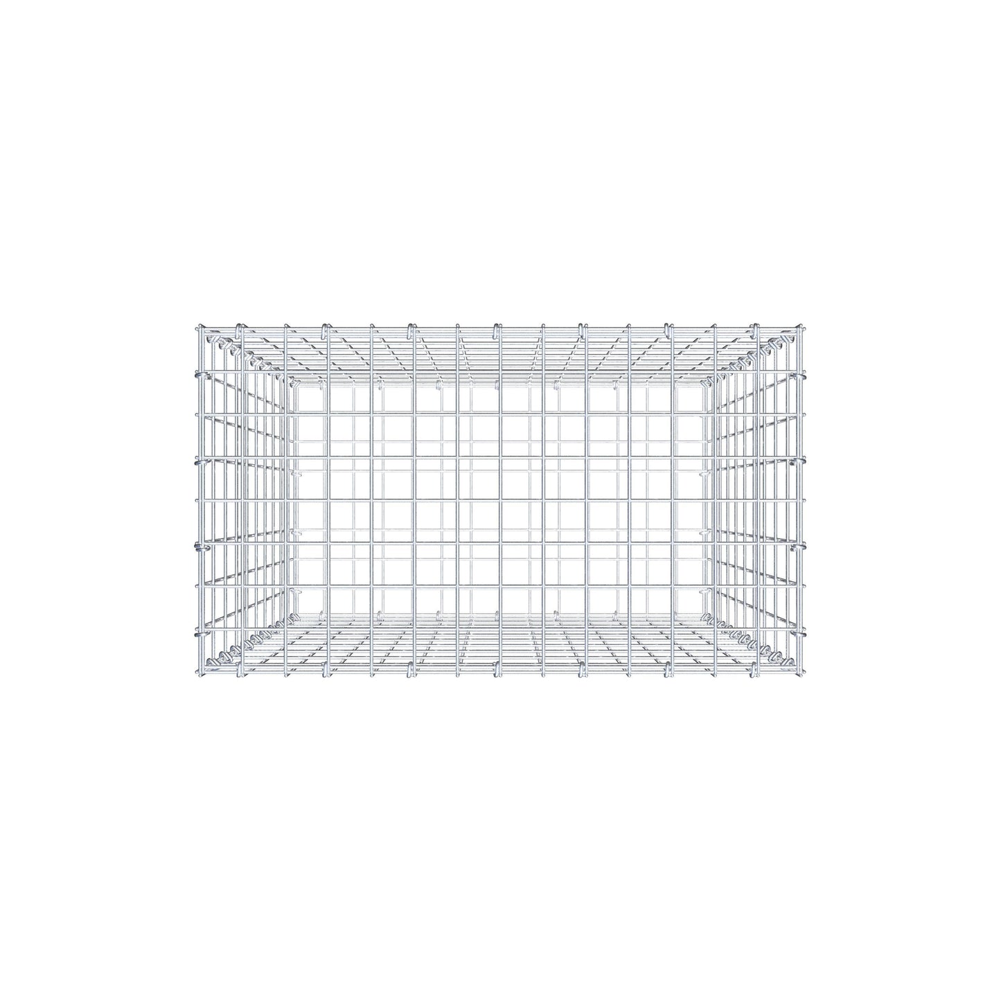 Schanskorf 100 cm x 70 cm x 40 cm (L x H x D), maaswijdte 5 cm x 10 cm, C-ring
