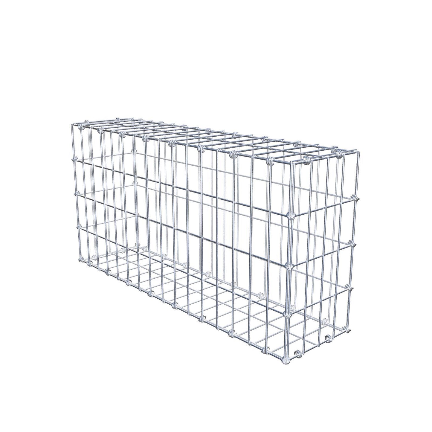 Gabbione 80 cm x 40 cm x 20 cm (L x H x P), maglia 5 x 10 cm, anello a spirale