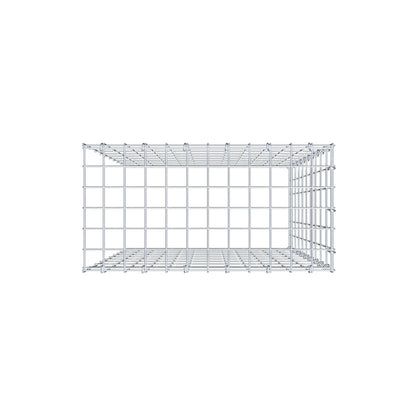 Typ 4 påbyggnadsgabion 100 cm x 60 cm x 30 cm (L x H x D), maskstorlek 5 cm x 10 cm, C-ring