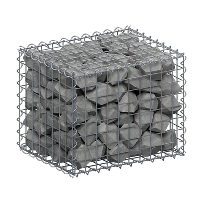 Schanskorf 50 cm x 40 cm x 40 cm (L x H x D), maaswijdte 5 cm x 5 cm, spiraalvormig