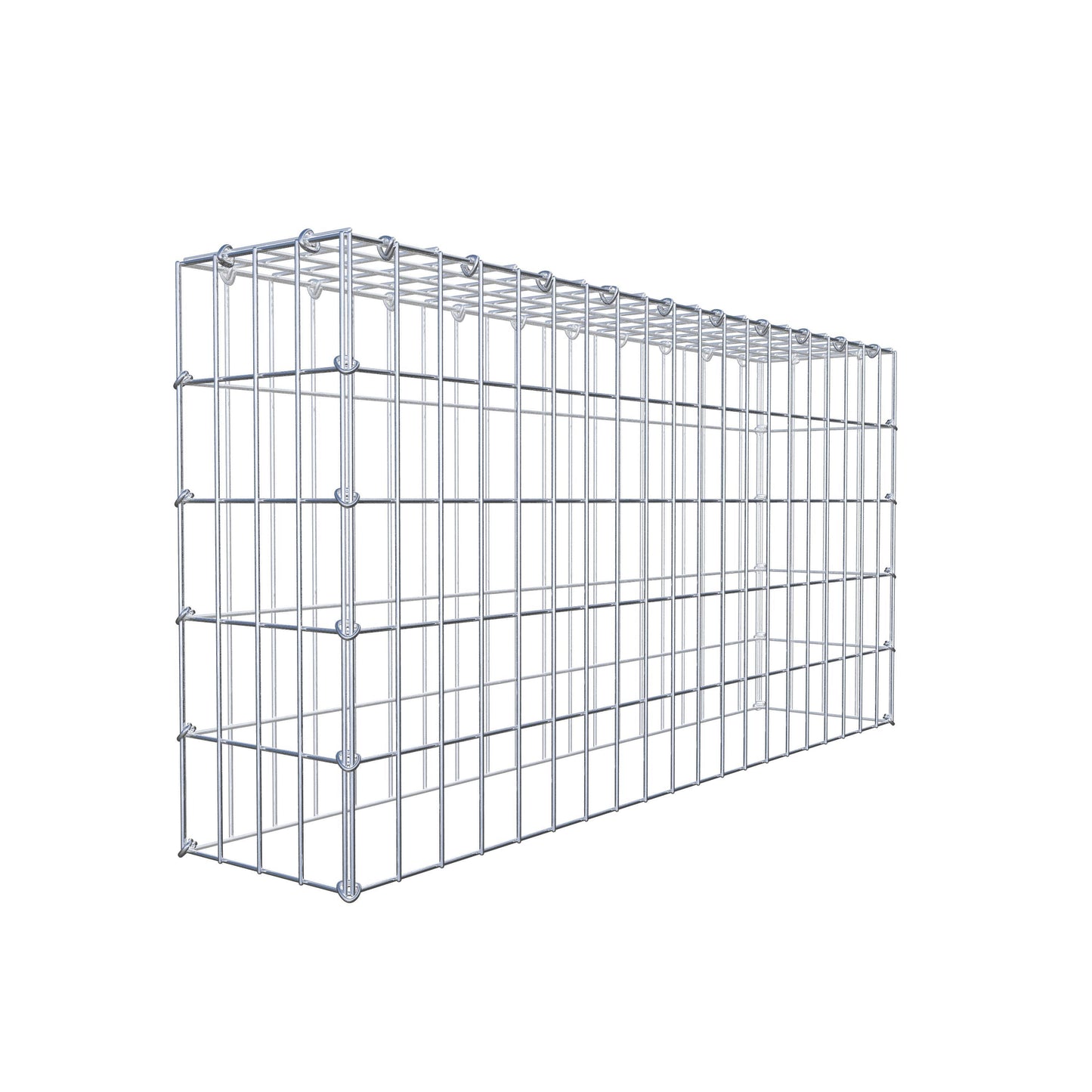 Mounted gabion type 3 100 cm x 50 cm x 20 cm (L x H x D), mesh size 5 cm x 10 cm, C-ring