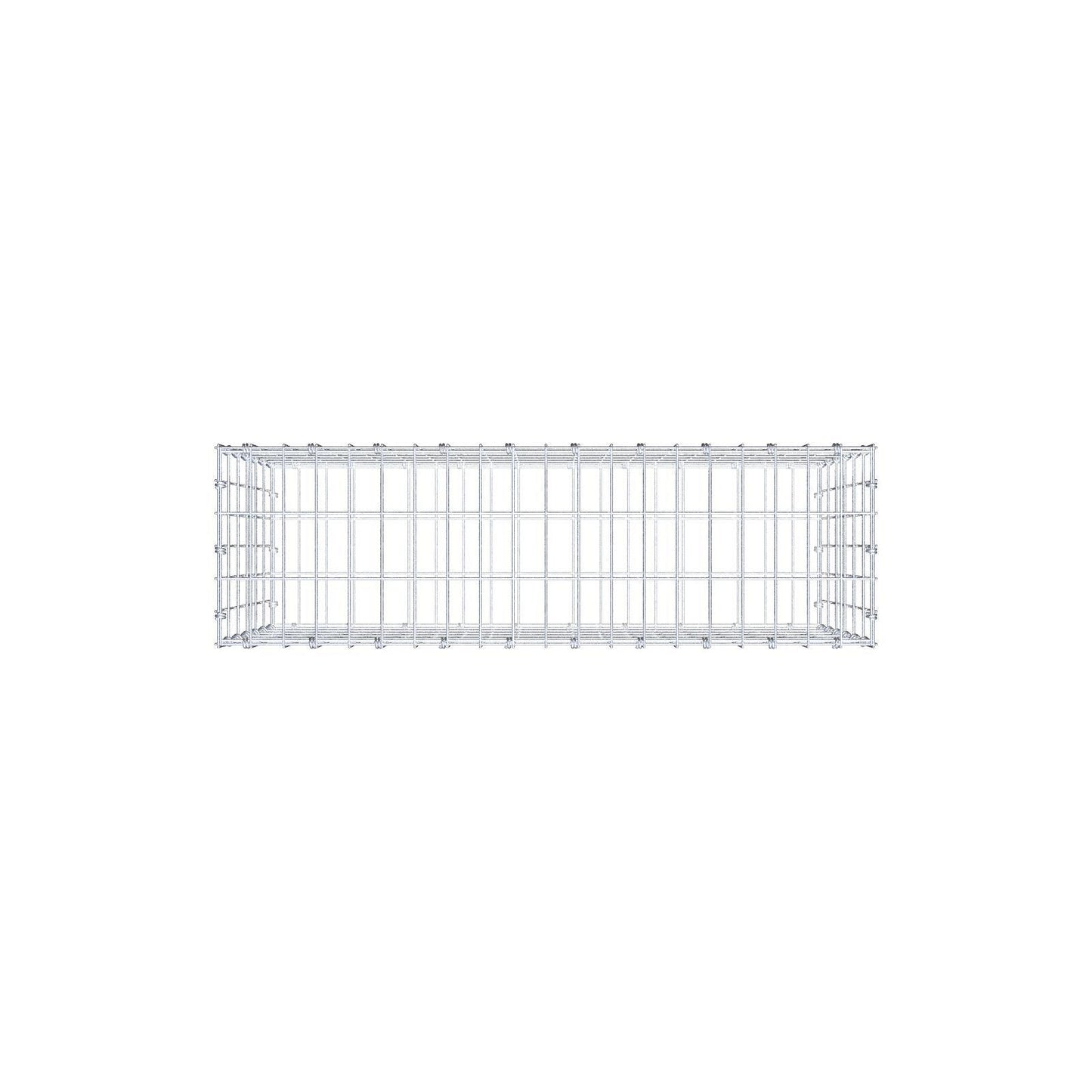 Gabione 100 cm x 60 cm x 30 cm (L x H x T), Maschenweite 5 x 10 cm, Spiralring