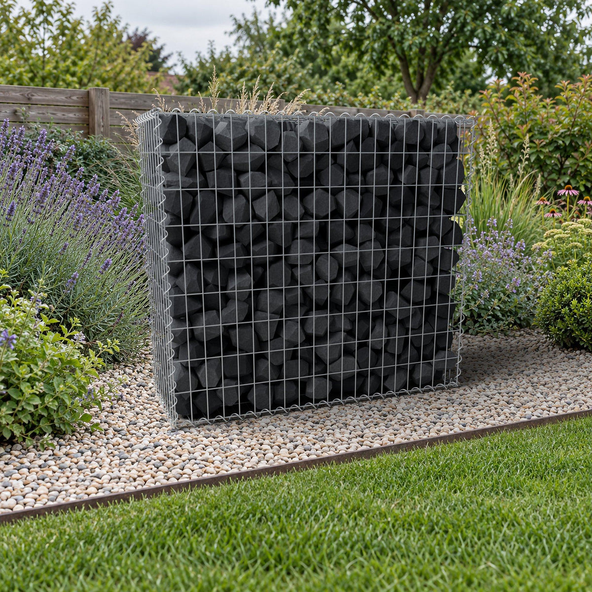 Gabion 100 cm x 90 cm x 40 cm (L x H x P), mailles 5 cm x 10 cm, spirale