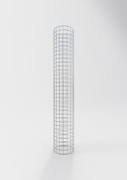 Colonna gabbionata rotonda 27 cm di diametro, 160 cm di altezza, maglia 5 cm x 5 cm