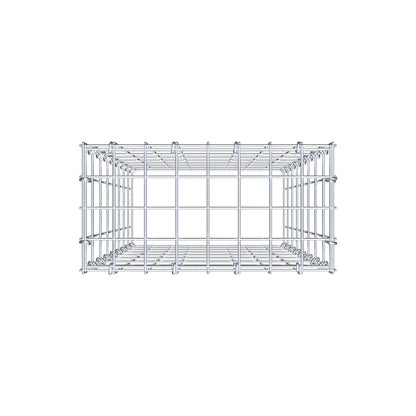 Mounted gabion type 3 80 cm x 40 cm x 20 cm (L x H x D), mesh size 5 cm x 10 cm, C-ring