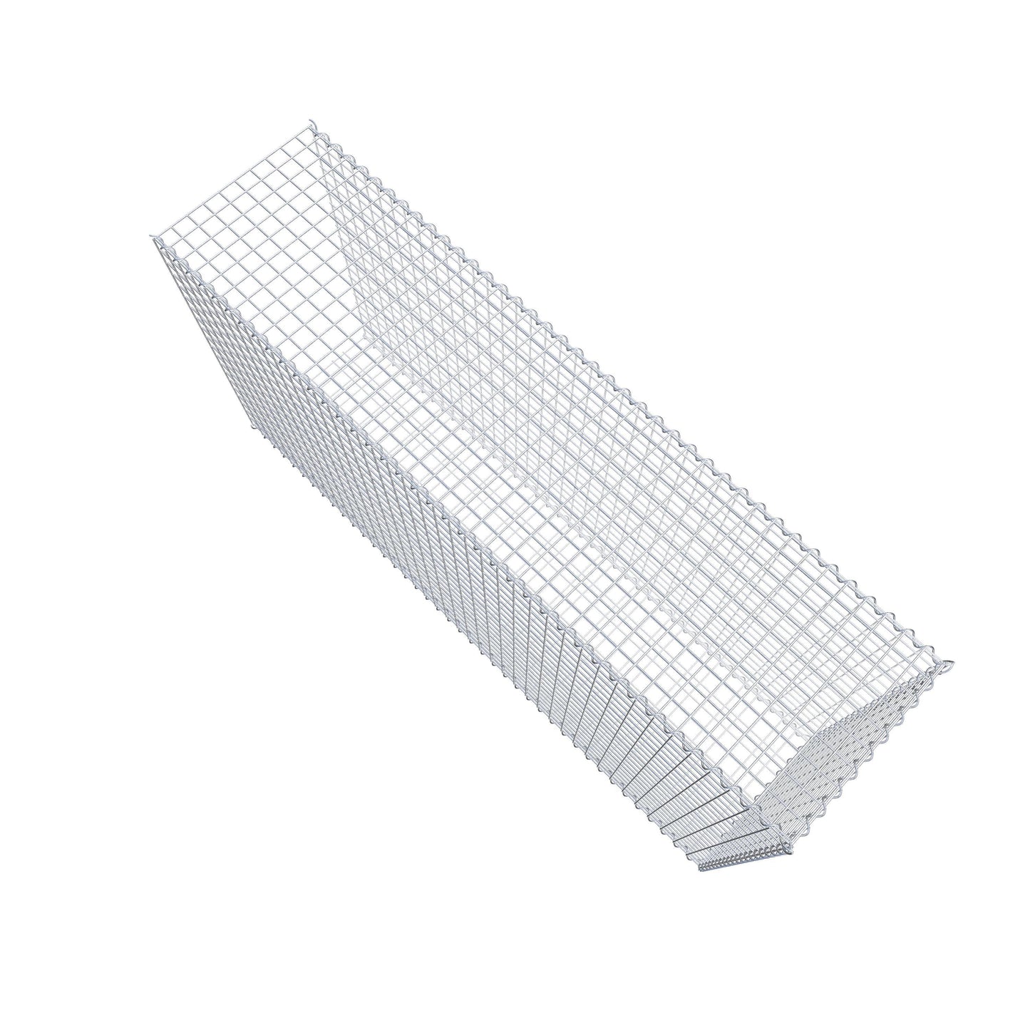 Gabion rapporté type 2 200 cm x 100 cm x 50 cm (L x H x P), mailles 5 cm x 5 cm, spirale