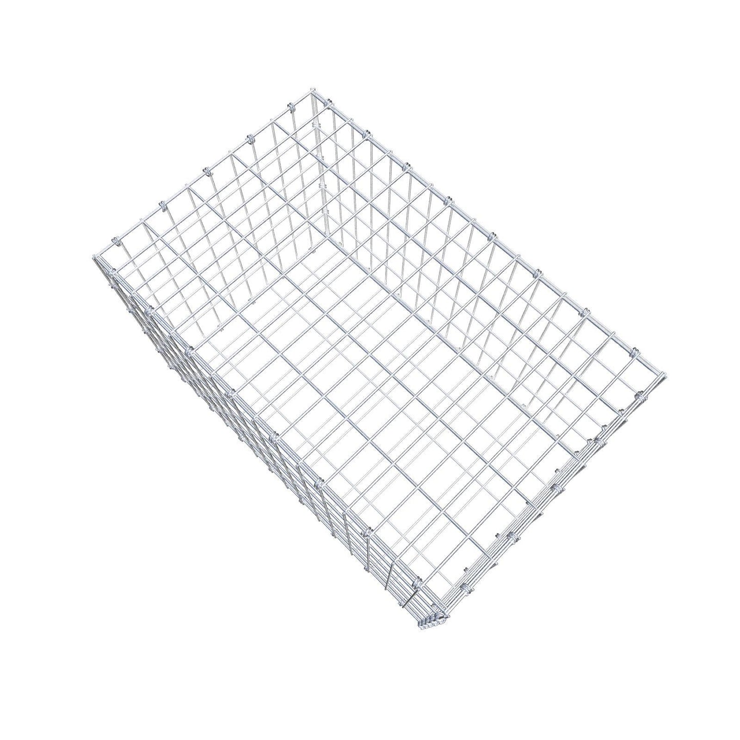 Gabione 80 cm x 50 cm x 50 cm (L x H x T), Maschenweite 5 x 10 cm, Spiralring