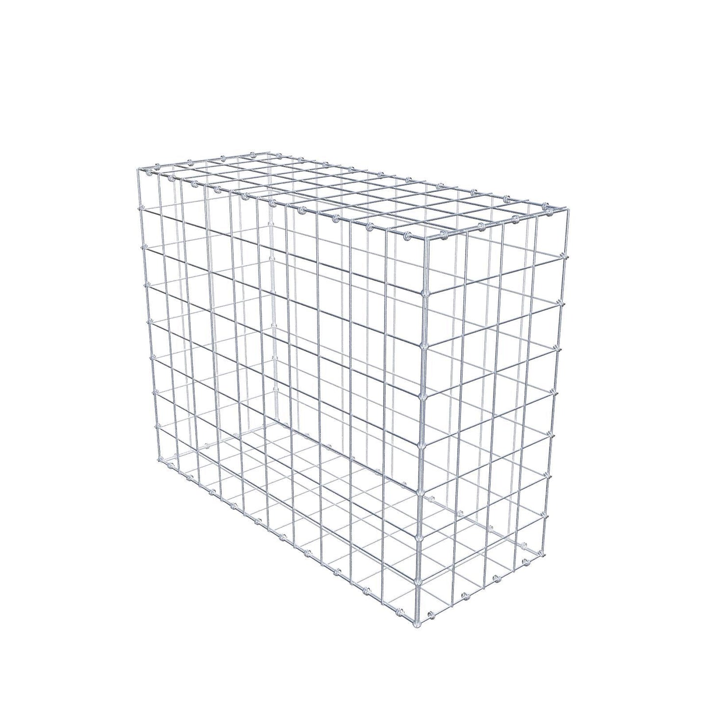 Gabion 100 cm x 80 cm x 40 cm (L x H x D), maskestørrelse 10 x 10 cm, spiralring