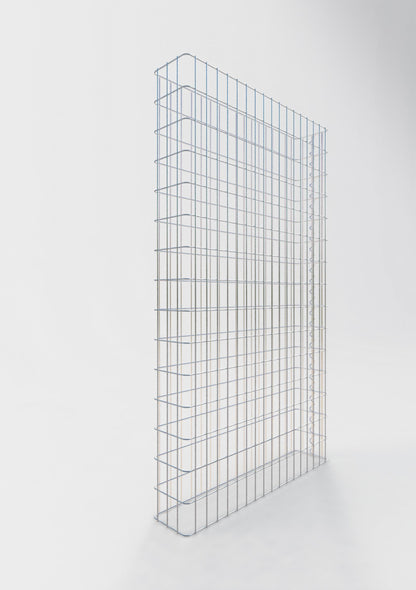 Gabion fence length 87 cm, height 160 cm, depth 17 cm, mesh size 5 x 10 cm