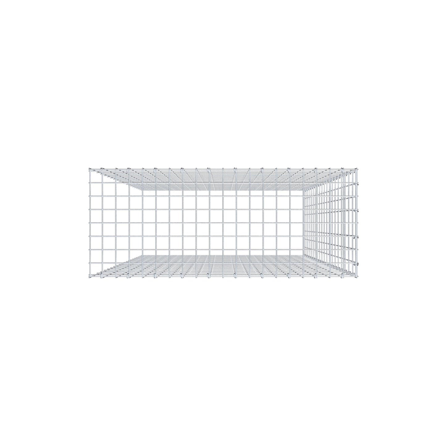 Pile aggiuntivo tipo 4 200 cm x 100 cm x 40 cm (L x H x P), maglia 5 cm x 10 cm, anello a C