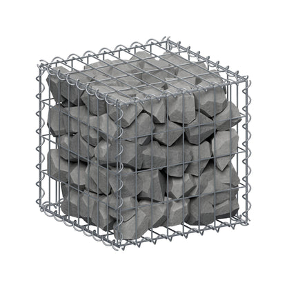 Gabion 40 cm x 40 cm x 40 cm (L x H x D), maskstorlek 5 cm x 10 cm, spiral