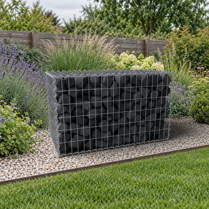 Gabion 100 cm x 60 cm x 50 cm (L x H x D), maskstorlek 5 cm x 10 cm, spiral