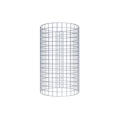 Schanskorfzuil rond 47 cm diameter, 80 cm hoogte, maaswijdte 5 cm x 5 cm