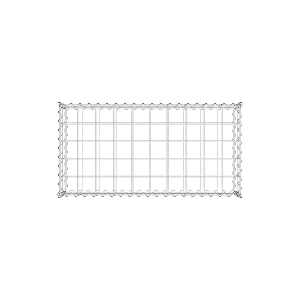 Gabbione 100 cm x 20 cm x 50 cm (L x H x P), maglia 10 cm x 10 cm, spirale