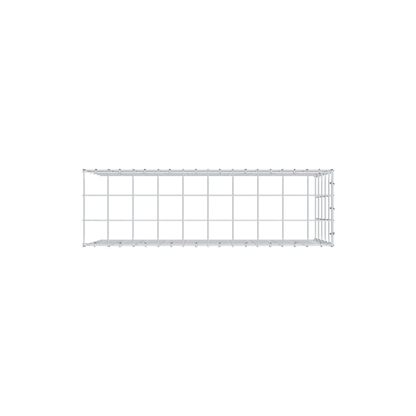 Mounted gabion type 4 100 cm x 50 cm x 30 cm (L x H x D), mesh size 10 cm x 10 cm, C-ring