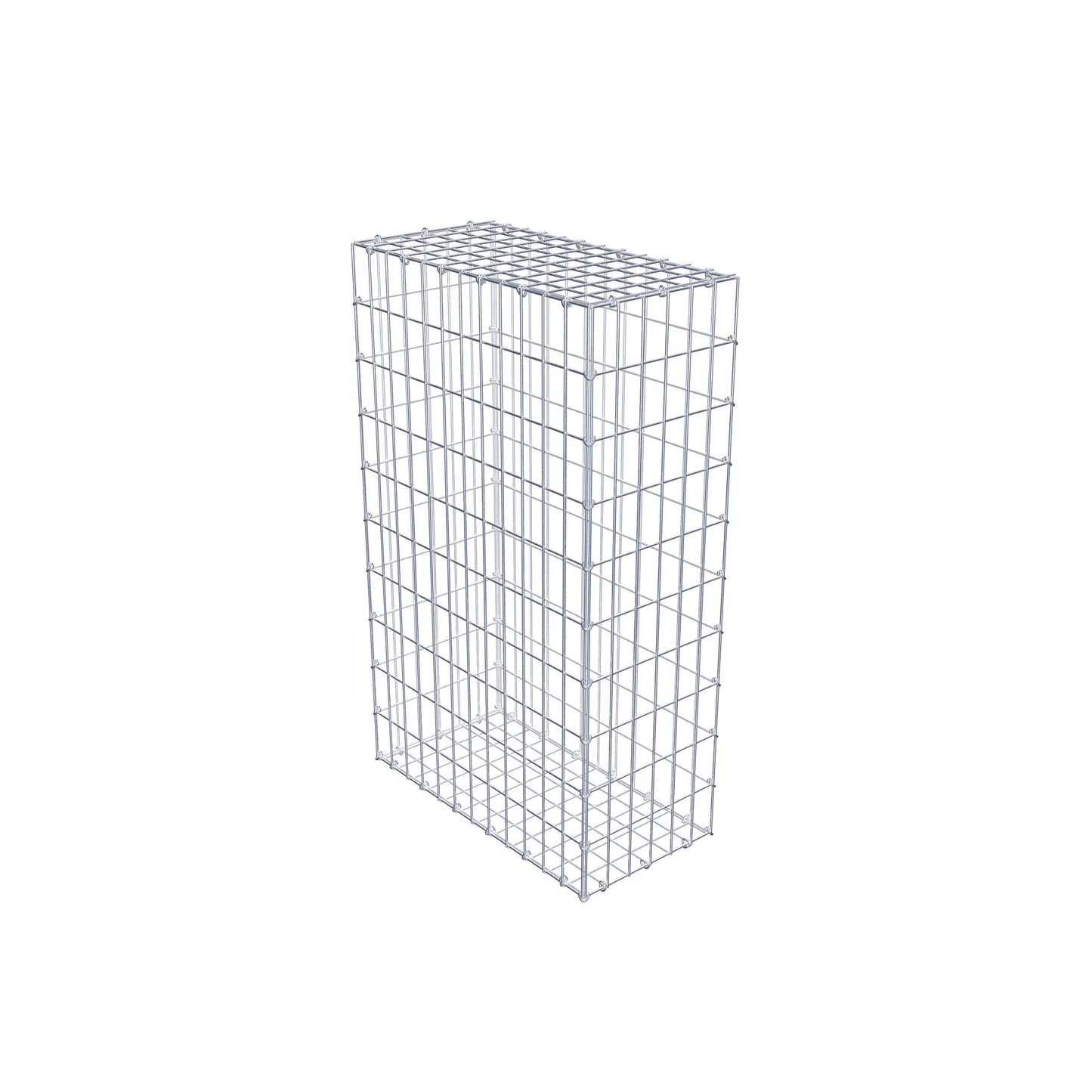 Gavión 100 cm x 60 cm x 30 cm (L x A x P), luz de malla 5 cm x 10 cm, anillo en C