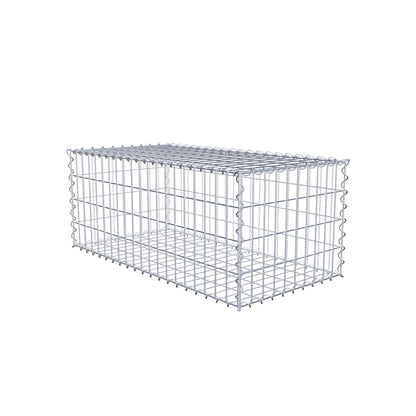 Gabbione 100 cm x 40 cm x 50 cm (L x H x P), maglia 5 cm x 10 cm, spirale