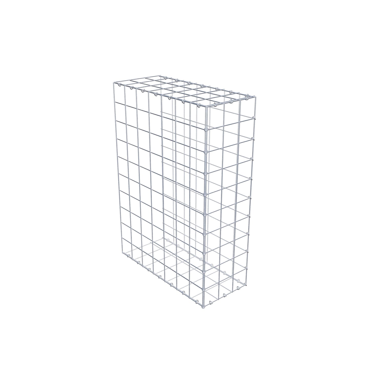 Mounted gabion type 2 100 cm x 70 cm x 30 cm (L x H x D), mesh size 10 cm x 10 cm, C-ring