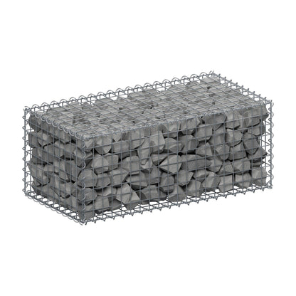Gabion 100 cm x 40 cm x 50 cm (L x H x D), mesh size 5 cm x 5 cm, spiral