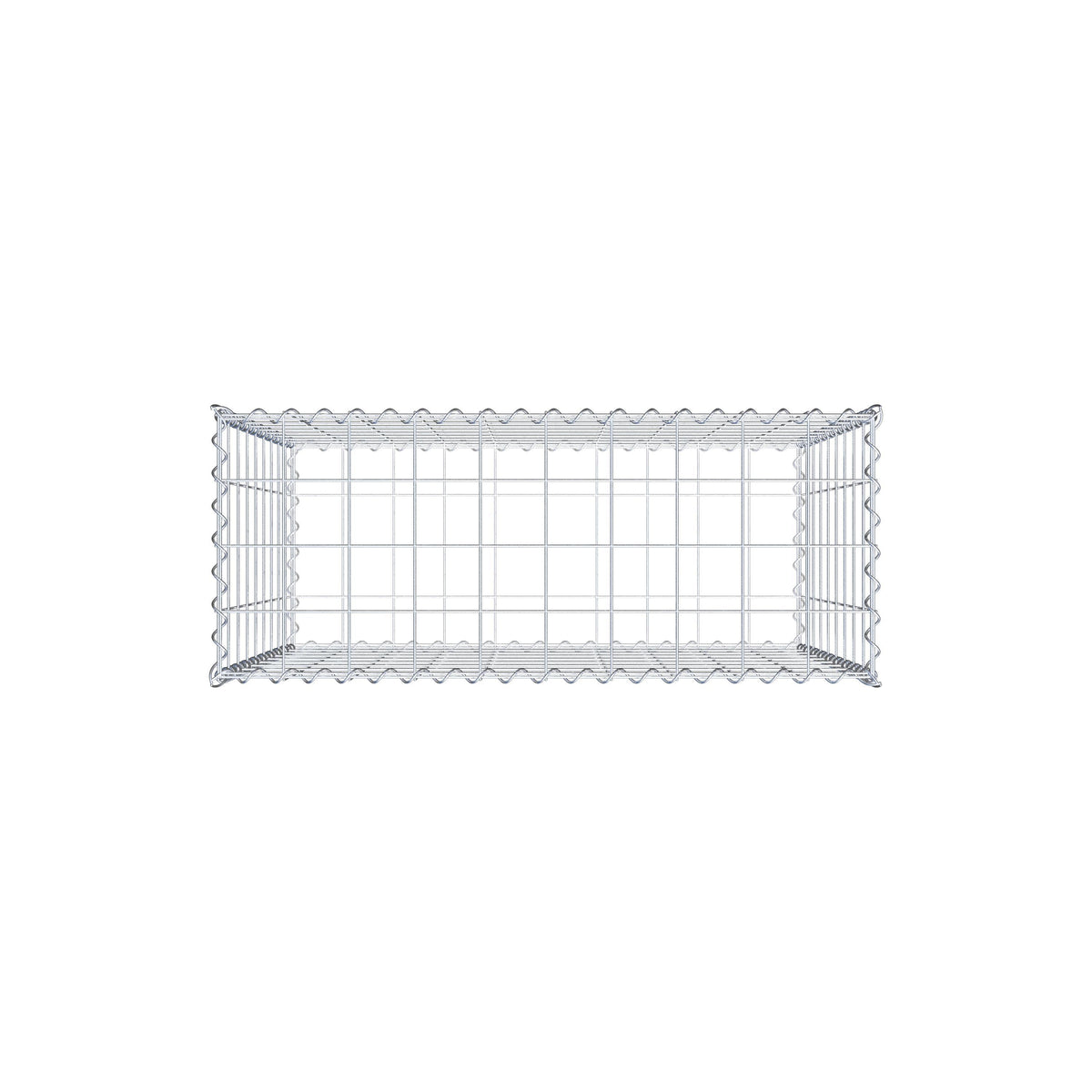 Gabione 100 cm x 90 cm x 40 cm (L x H x T), Maschenweite 10 cm x 10 cm, Spirale