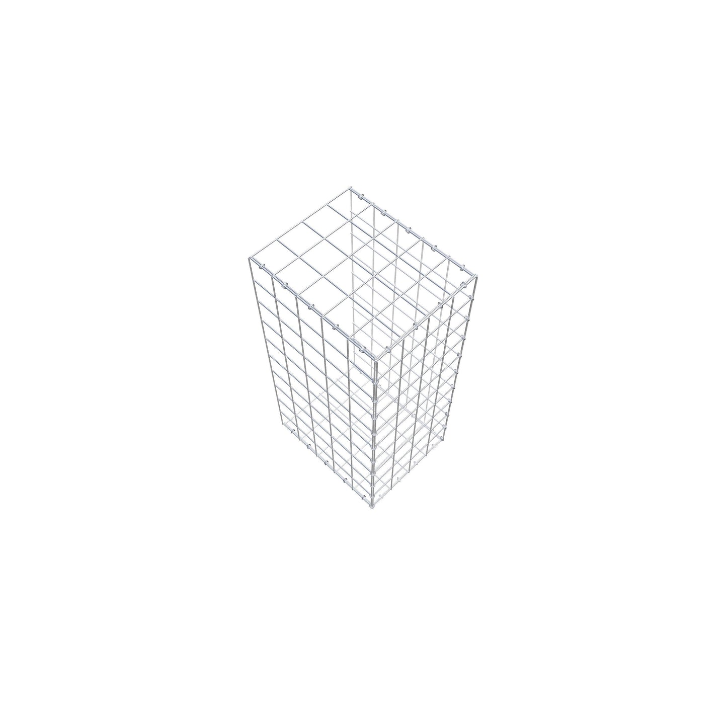 Type 2 oplegkorf 100 cm x 50 cm x 40 cm (L x H x D), maaswijdte 10 cm x 10 cm, C-ring