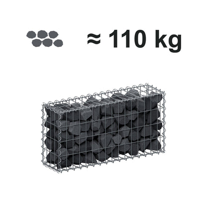 Gabion 80 cm x 40 cm x 20 cm (L x H x P), mailles 5 cm x 10 cm, spirale