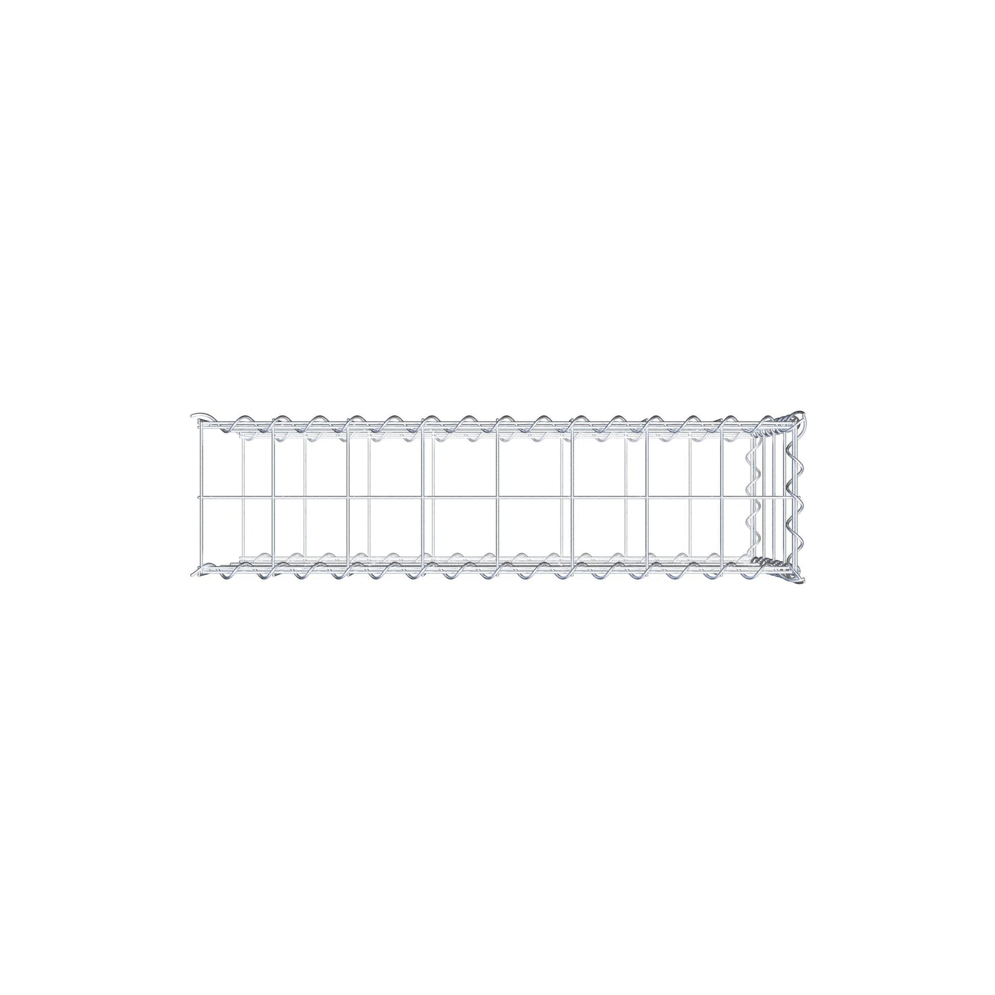 Anbaugabione Typ 2 80 cm x 40 cm x 20 cm (L x H x T), Maschenweite 10 cm x 10 cm, Spirale