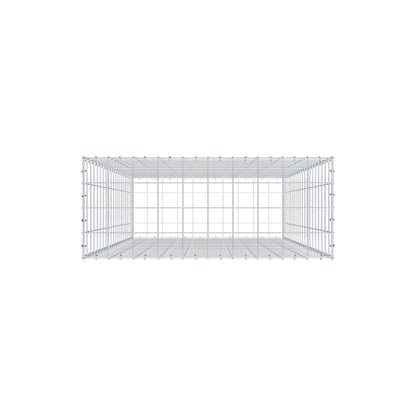 Gabione 200 cm x 100 cm x 40 cm (L x H x T), Maschenweite 10 cm x 10 cm, C-Ring